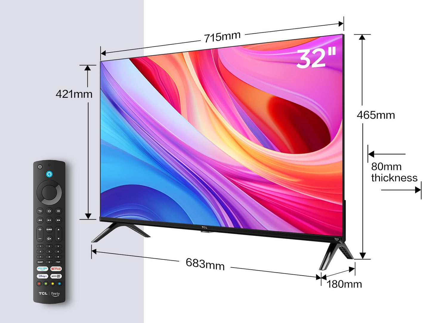 TCL 32SF540K 32-inch FHD Smart Television - HDR & HLG-Dolby Audio-DTS