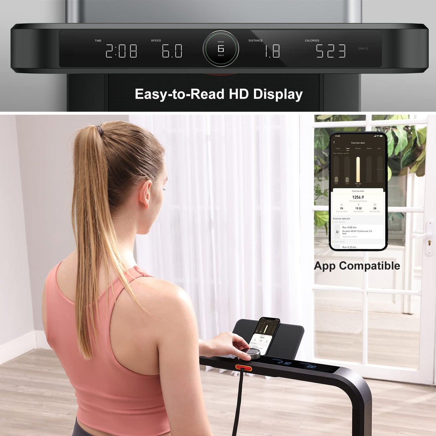 WalkingPad X21 Treadmill 918W Double Folding Treadmill for Home